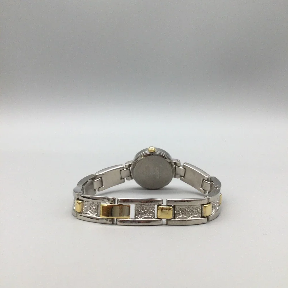 Christian Benet Womens Watch 22mm White MOP Dial Two Tone New Battery 7.25
